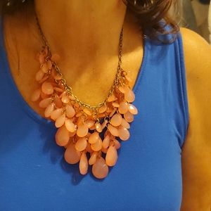 Pink Beaded Statement Necklace
